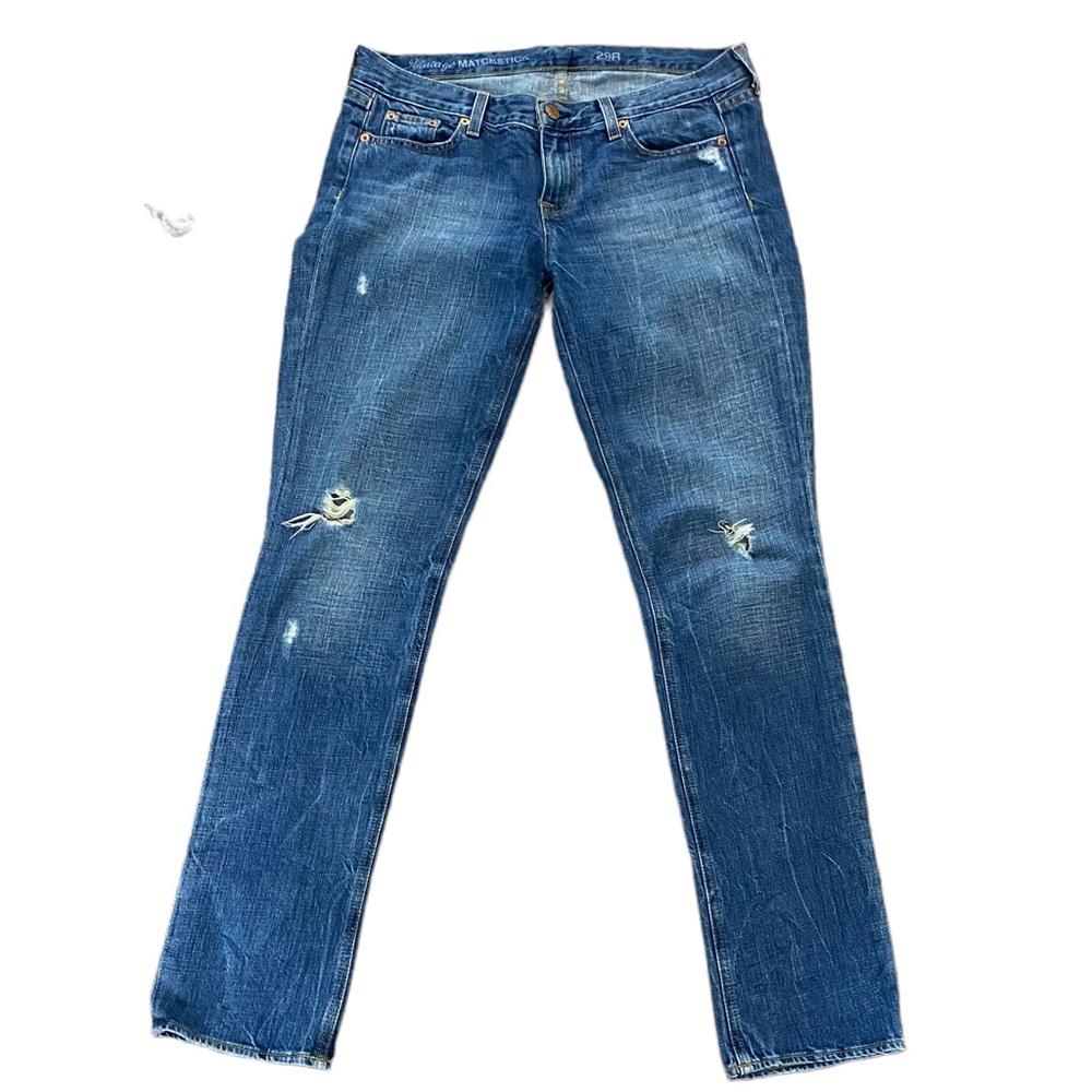 J Crew distressed matchstick style jeans